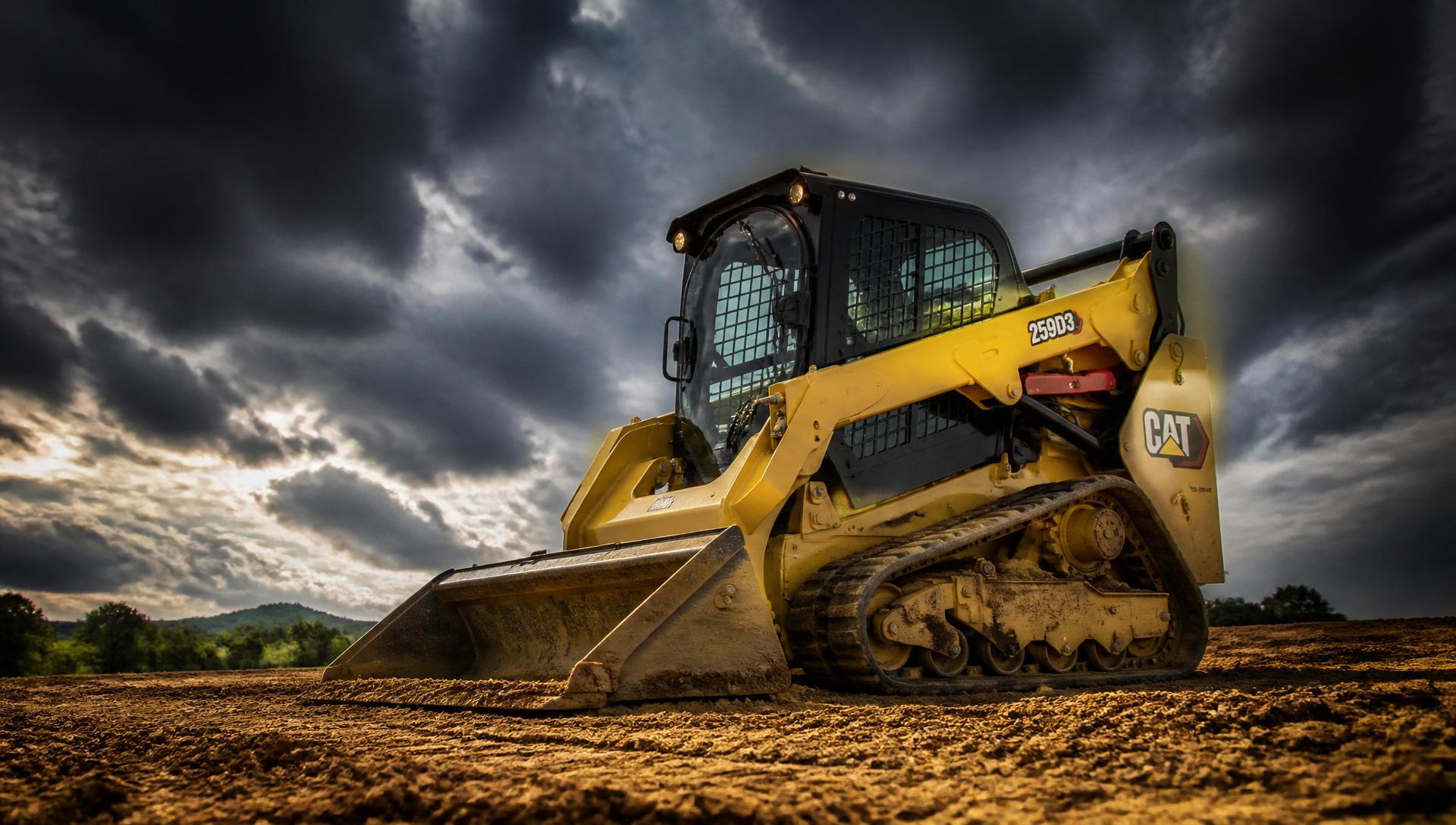 CAT 259D3 compact track loader on Kentucky dirt